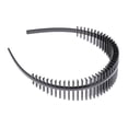 thumbnail image 2 of Diadema elástica de plástico con dientes ondulados, peine para el pelo, diadema para el pelo Negro, 2 of 9