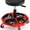 Red, variant on HarmonyStrings  Garage Shop Roller Seats, Adjustable Pneumatic Rolling Creeper Stool W/Tool Storage Tray & 4 Universal Wheels, Padded Mechanic Stool Repair Shop Stool Garage Rolling Stool-Red