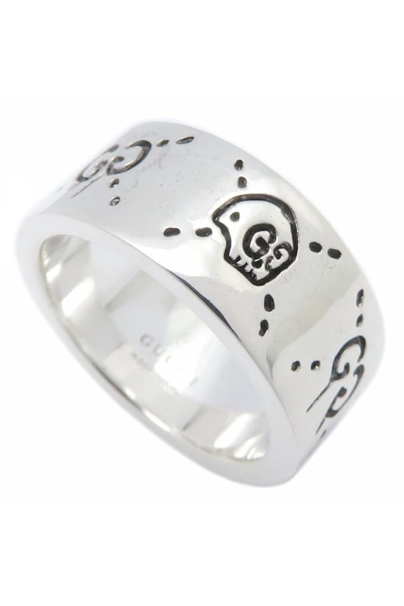 Pre-Owned GUCCI Icon Ghost Ring, GG, #14, SV925, Women's, 295400