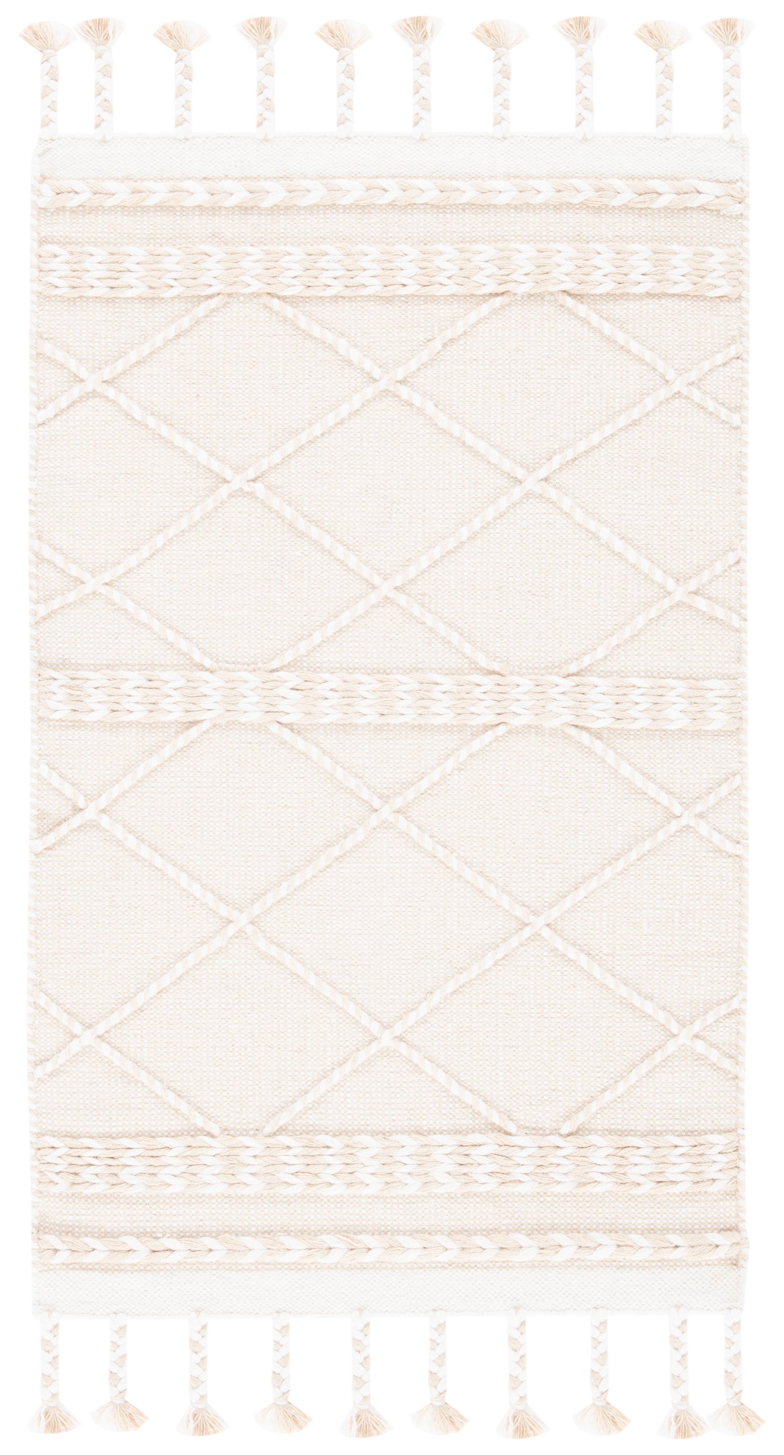 SAFAVIEH Casablanca Roswell Geometric Area Rug, Beige/Ivory, 3' x 5'