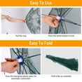 thumbnail image 2 of Foldable Bait Trap Fishing Net 8 Hole Portable Minnow Bait Net Trap with Nylon Mesh Steel Frame for Catching Live Bait Fish Crawfish Shrimp, 2 of 11