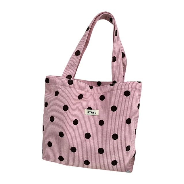 Bolso pequeño de pana para mujer, bolso multiusos para viajes, playa y trabajo. Rosa