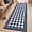 Blue, variant on 2x6 Trellis Runner Rug,Hallway Runner Rug with Rubber Backing, Checkered Kitchen Non Skid Carpet Runners Washable Indoor Mat for Kitchen Entryway Bathroom Hallway