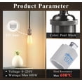 thumbnail image 3 of Vintage lamp socket, Edison retro pendant lamp, Solid ceramic adapter, 4 Pieces black bead socket, 3 of 5