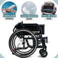 thumbnail image 4 of Lightweight Foldable Self Propelled Wheelchair - Self-Propelled Transfer Wheelchairs - X-1 SE | Blue, 4 of 6