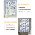 thumbnail image 3 of Purple Blue Hydrangea Tie Up Curtains for Window, Thermal Insulated Balloon Shade Adjustable Rod Pocket Curtains Valance Panels for Kitchen Bathroom Cafe 42 x 63 Watercolor Butterfly Flowers, 3 of 6