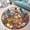 Bunny1, variant on Round Area Rug, Baby Dragon Non-Slip Floor Mat, Soft Washable Carpet for Living Room Bedroom Decor 24 Inch