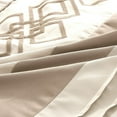 thumbnail image 6 of Chezmoi Collection Ariel 7-Piece Geometric Chenille Embroidery Comforter Bedding Set, California King, Taupe, 6 of 9