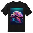 thumbnail image 2 of Plus Size Shirt for Women Oversized Black Tops for Women Short Sleeves Shirt for Women Turtle T Shirt Crewneck Shirt for Women M, 2 of 5