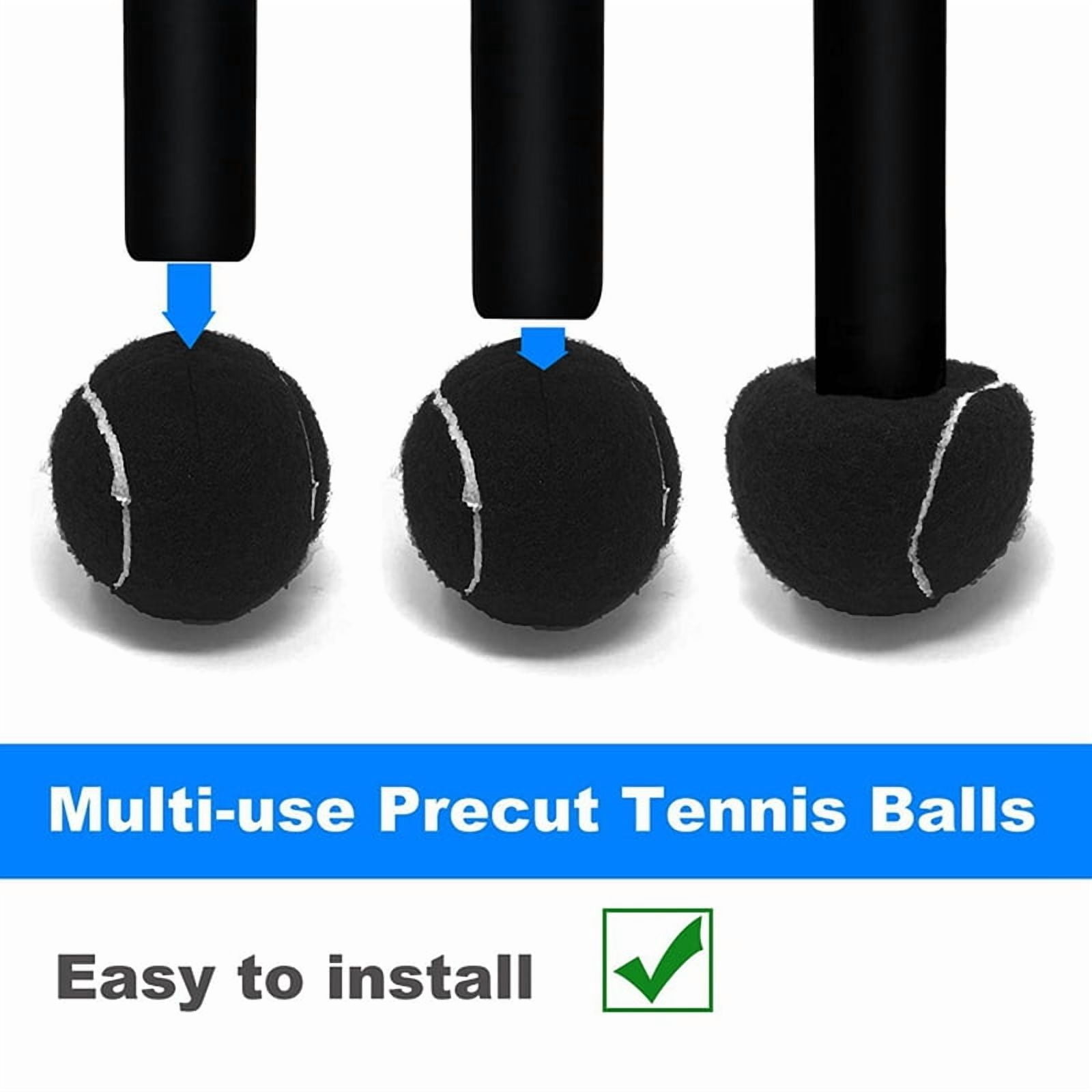12PCS Tennis Balls for Furniture Legs and Floor Protection Legs Universal Precut Glide Balls,Heavy Duty Long Lasting