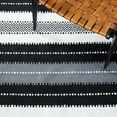 thumbnail image 6 of SAFAVIEH Striped Kilim Emma Striped Polyester Area Rug, Black/Ivory, 7' x 7' Square, 6 of 8