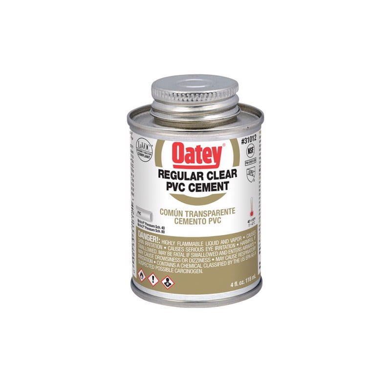 Oatey 4 oz. PVC Regular Clear Cement - Walmart.com - Walmart.com