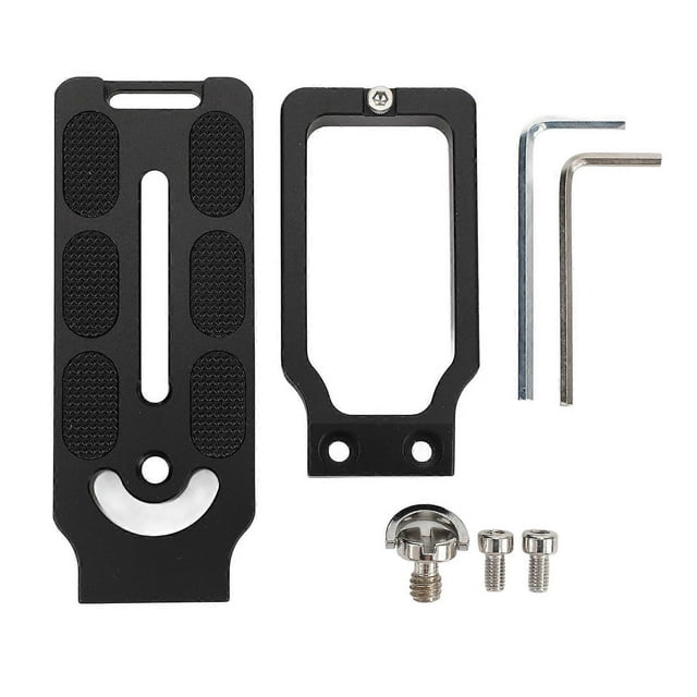 Camera L Bracket Quick Release Plate Aluminum Alloy Vertical Horizontal Switching 1/4in Screw Holes For Arca Mount Antislip Pad