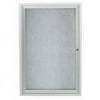 Aarco Products ODCC3624R 1-Door Outdoor Enclosed Bulletin Board - Clear Satin Anodized