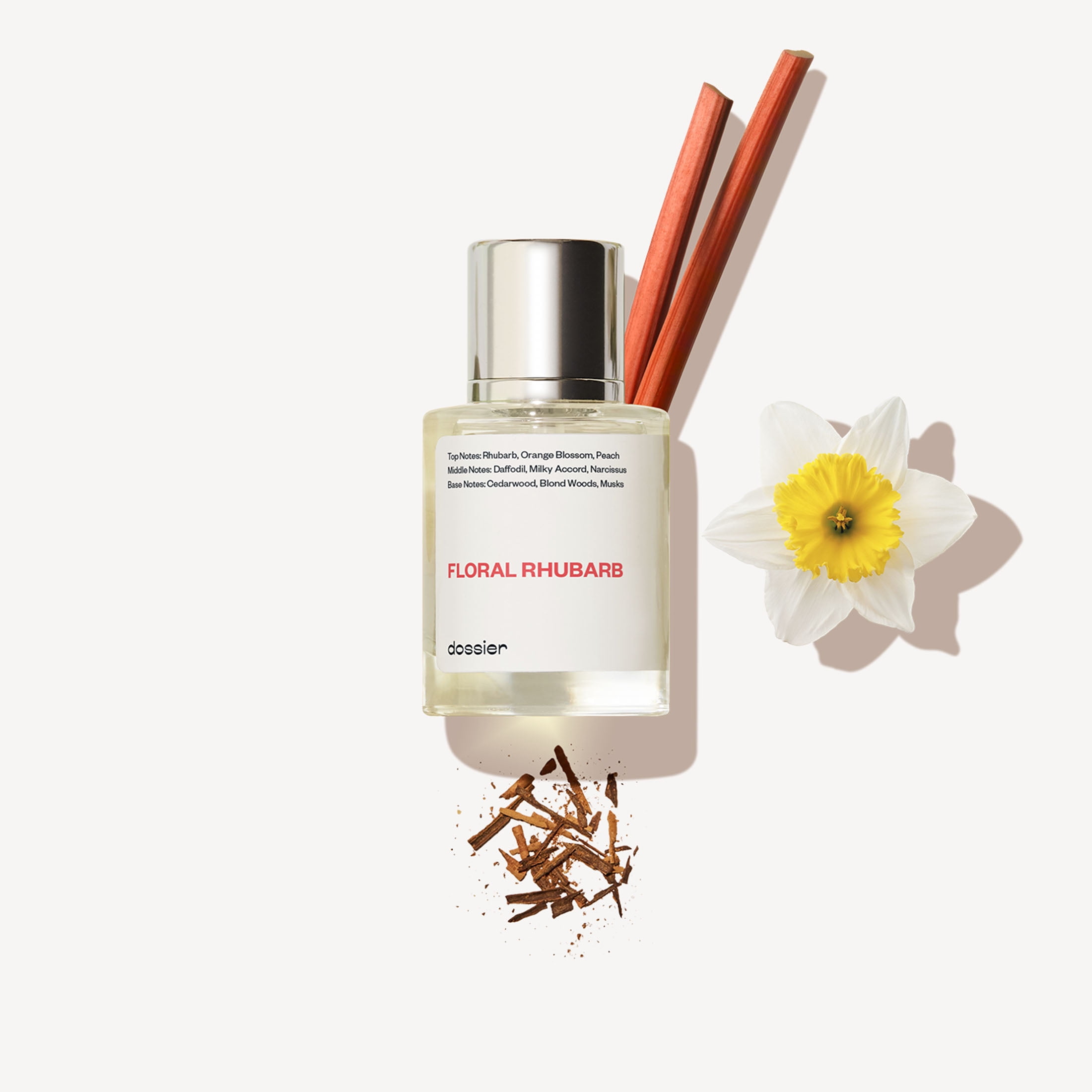 Dossier Floral Rhubarb Eau De Parfum, Inspired By Marc Jacobs' Perfect, Perfume for Women, 1.7 oz