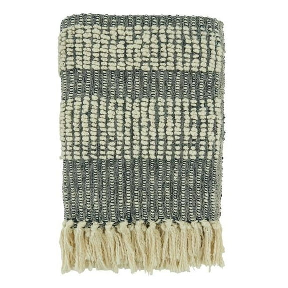 Saro Lifestyle Woven Stripe Throw Blanket