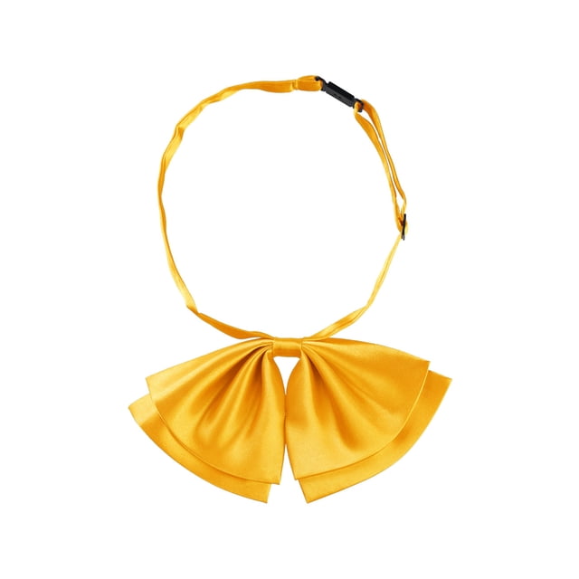 INSPIRE CHIC Nœud Papillon Pré-Noué pour Femme, Nœud Papillon, Sangle Ajustable, Cravates, Tour de Cou, Jaune Doré, Taille Unique