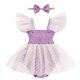 thumbnail image 1 of Body sin mangas con volantes y tul para niña, color morado, 6-12 m, 1 of 6