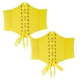 thumbnail image 1 of Corsé moldeador de cintura para mujer, 2 piezas, color sólido, estilo ancho, correa ajustable, estilo corte, 68 cm, faja de PU para mujer, 1 of 2