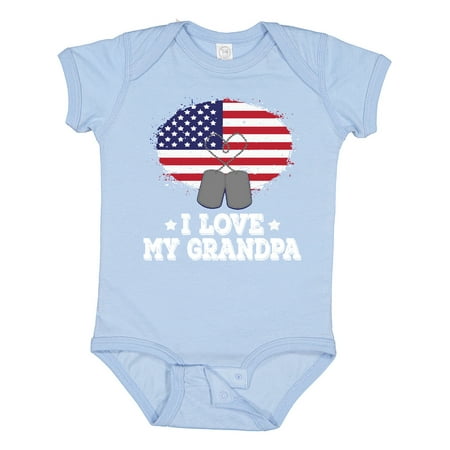 

Inktastic I Love My Grandpa Military Grandson Gift Baby Boy or Baby Girl Bodysuit