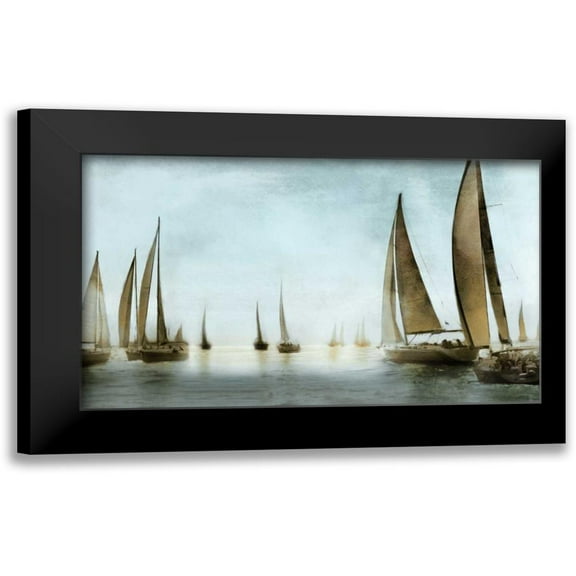 Fontaine, Drako 14x10 Black Modern Framed Museum Art Print Titled - Golden Sails