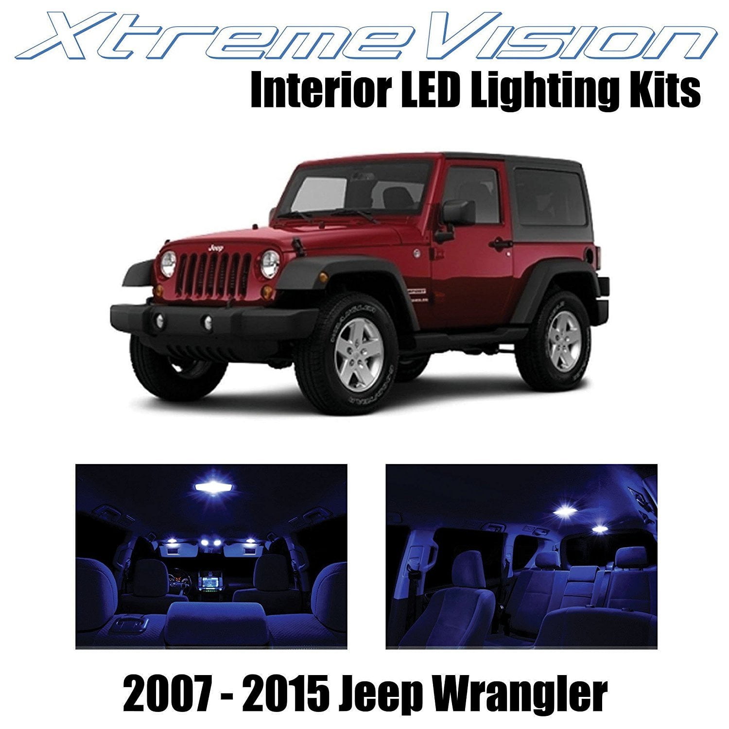 Blue Led Interior Lights Package Kit For 2007 2015 Jeep