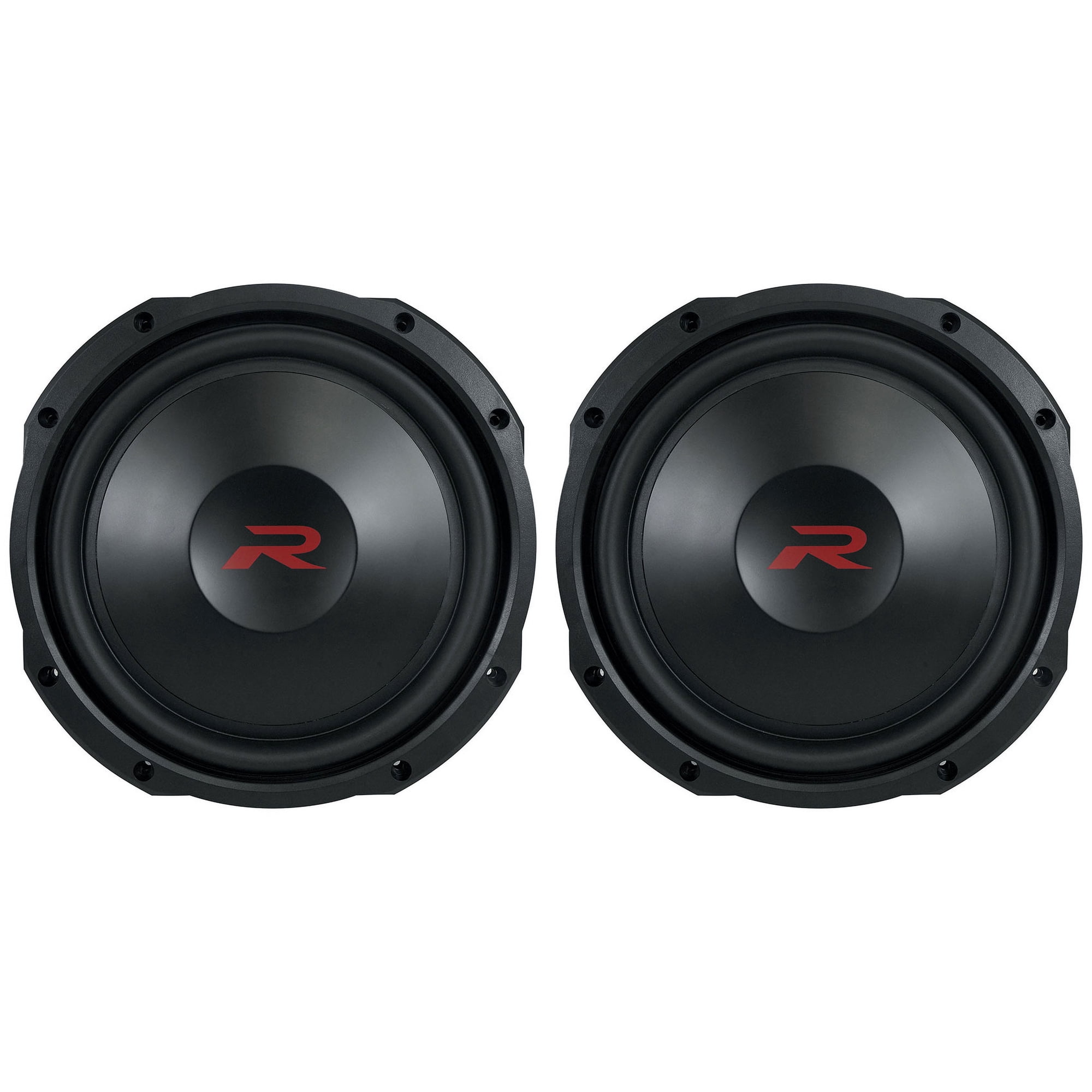 Alpine RS-W12D4 12" 600W RMS Shallow Car Subwoofers (Pair), 12" x 12" x 6"