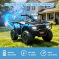 thumbnail image 4 of 24V Kids Ride On ATV Toy, Electric 4 Wheeler Ride on Car for Toddlers Ages 2-4, Dual 55W Motors, 3.11 MPH Max Speed, Bluetooth Music, LED Lights, Spring Suspension, Storage Racks, Blu, 4 of 8
