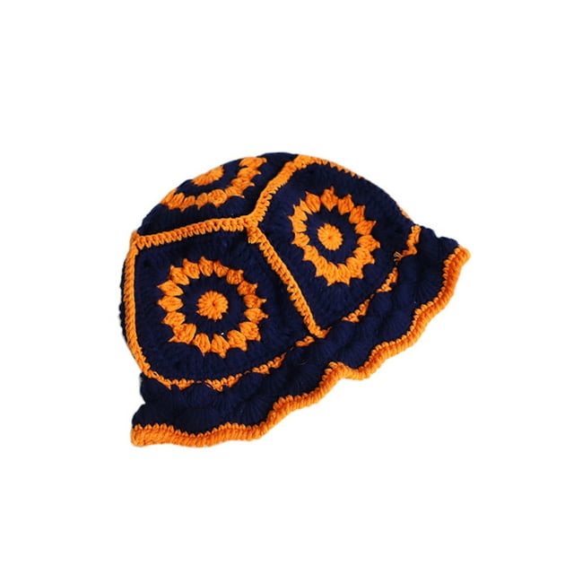 TRKIYQC, sombrero de pescador de ganchillo para mujer, bonito sombrero de pescador tejido con patrón de flores, gorra de sol de ala ancha para exteriores a la moda de verano TRKIYQC perder