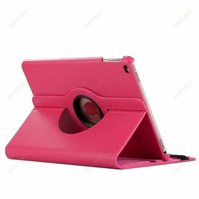 Case For iPad Air 2 Air 1 Cover 5th 6th 7 8 9 10.2 Funda iPad 9.7 2018 2017 Tablet Cases 360 Degree Rotating Leather Smart Coque ROSE RED iPad Air 3 Pro 10.5