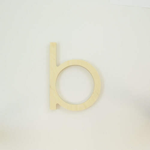 Package of 1, 18 Inch X 1/2" Baltic Birch "B" Wood Letters In The Century Gothic Font | Thick | Lower Case For Art & Craft Project, Made in USA