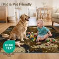 thumbnail image 4 of ODIKA 2'x3' Ultra-Soft Accent Mat, Navy Absract Drop Featuring Energetic Abstract Forms Pile None Washable, Bare feet friendly, Easy Care Indoor rug for Bedside, Footrest, 4 of 7