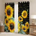 thumbnail image 2 of Homewish Teenagers Rustic Sunflowers Blackout Curtains Set of 2 (52x84 Each),Chic Floral Flowers Window Curtains,Vintage Farmhouse Cabin Blossoms Curtains and Drapes,Luxury Bedroom Decor, 2 of 6