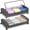 Grey x2, variant on Under Bed Storage with Wheels, 2 Pack Under Bed Storage Containers, Under Bed Shoe Storage Organizer, Rolling Under Bed Metal Drawer for Clothes, Gray