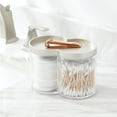 thumbnail image 3 of mDesign Plastic Dual Canister Jar Organizer Set, Storage Lid - Clear/Matte Satin, 3 of 8