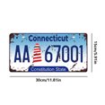 thumbnail image 4 of Placa metal Connecticut-AA67001 Pintura hierro rectangular Arte la pared 30x15cm, 4 of 9