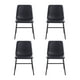 thumbnail image 1 of Set de 4 Sillas de Comedor Tapizado de Ecocuero negro, 1 of 8