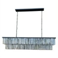 thumbnail image 7 of 70 Inch Smoked Glass Crystal Prism 24 Light Chandelier, Black, 7 of 7