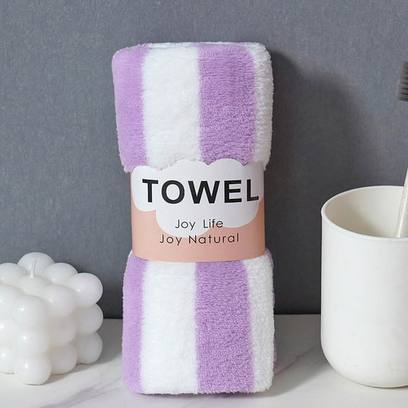 ABPWLY Absorbent Velvet Towel, Colorful Striped Face Wash Towel, Children's Household Soft Gift Towel Clearance shower towels Canada Days bath towels large bath towels