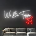 thumbnail image 4 of Handmadetneonsign We Be Trippin Neon Sign, Airplane Neon Led Wall Art Decor, Travel Wall Decor, 4 of 5