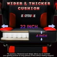 thumbnail image 6 of ECOTOUGE Gaming Chair with Footrest, Big and Tall Silla Gamer with Massage Lumbar Support, Ergonomic Gamer Chair with Reclining High Back, 360° Swivel Gaming Computer Chair, Red, 6 of 16