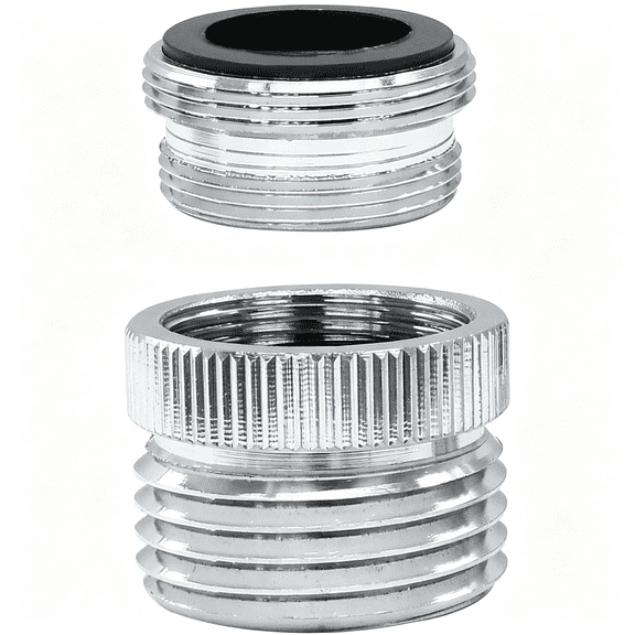 ZHZFKQ Faucet Adapter with Aerator,Brass Faucet to 3/4 Inch Garden Hose Adapter,Chrome Finish Sink Hose Attachment for Kitchen,Bathroom,Garden