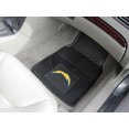 thumbnail image 1 of FANMATS 8933 Los Angeles Chargers 2-Piece Heavy Duty Vinyl Car Mat Set, Front Row Floor Mats, All Weather Protection, Universal Fit, Deep Resevoir Design, 1 of 2