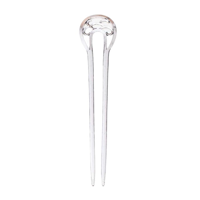 Minnieouse Colgante de marcador de libro antiguo ahuecado elegante en forma de U palos de pelo decoraciones de boda accesorios para hacer joyas herramientas Accesorio para el cabello Plata antigua Minnieouse AP009876-02B