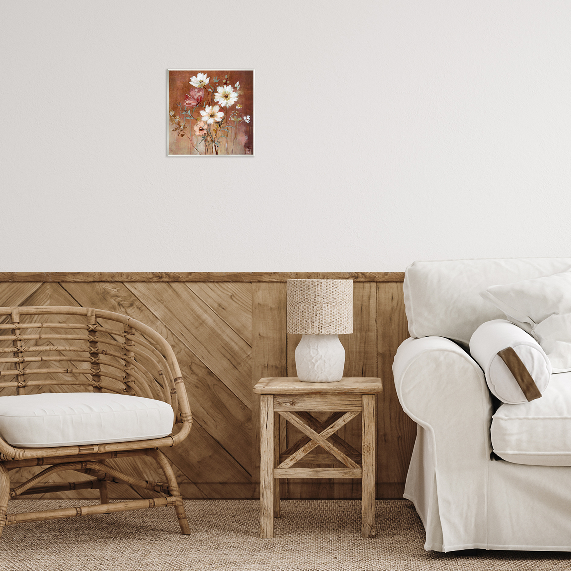 Mocha Flowers Collection Wall Plaque Art, design by Sara Culpepper