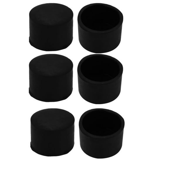 Unique Bargains Chair Leg Caps Rubber Floor Protector Furniture feet Covers 32mm Inner Dia 6Pcs