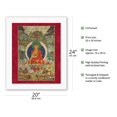 thumbnail image 2 of Buddha Shakyamuni and The Miracles at Shravasti - Vintage Tibetan Thangka Buddhist Painting - Tibet, 13th Century - Fine Art Rolled Canvas Print 16in x 20in, 2 of 4