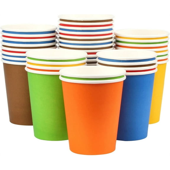 NOGIS Kids Party Cups,Easy-to-Access Craft Supplies & Materials for Kids to Develop Creativity & Bachelorette Party Favors Small Paper Disposable Cups for Kids (Mix Color,100 Pack)