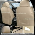 thumbnail image 4 of LAONNVIR Seat Covers Full Set Fit for Volvo XC90 2003-2014 Full Set Leather Seat Cushion Waterproof Automotive Seat Protectors Beige,Full Set(5 Seat), 4 of 8