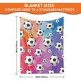thumbnail image 3 of Yibo Soccer Blanket,Throw Soccer Ball Blankets Lightweight Flannel Warm Cozy Football Blanket Gifts for Sport Fans Kids Super Soft, 3 of 7